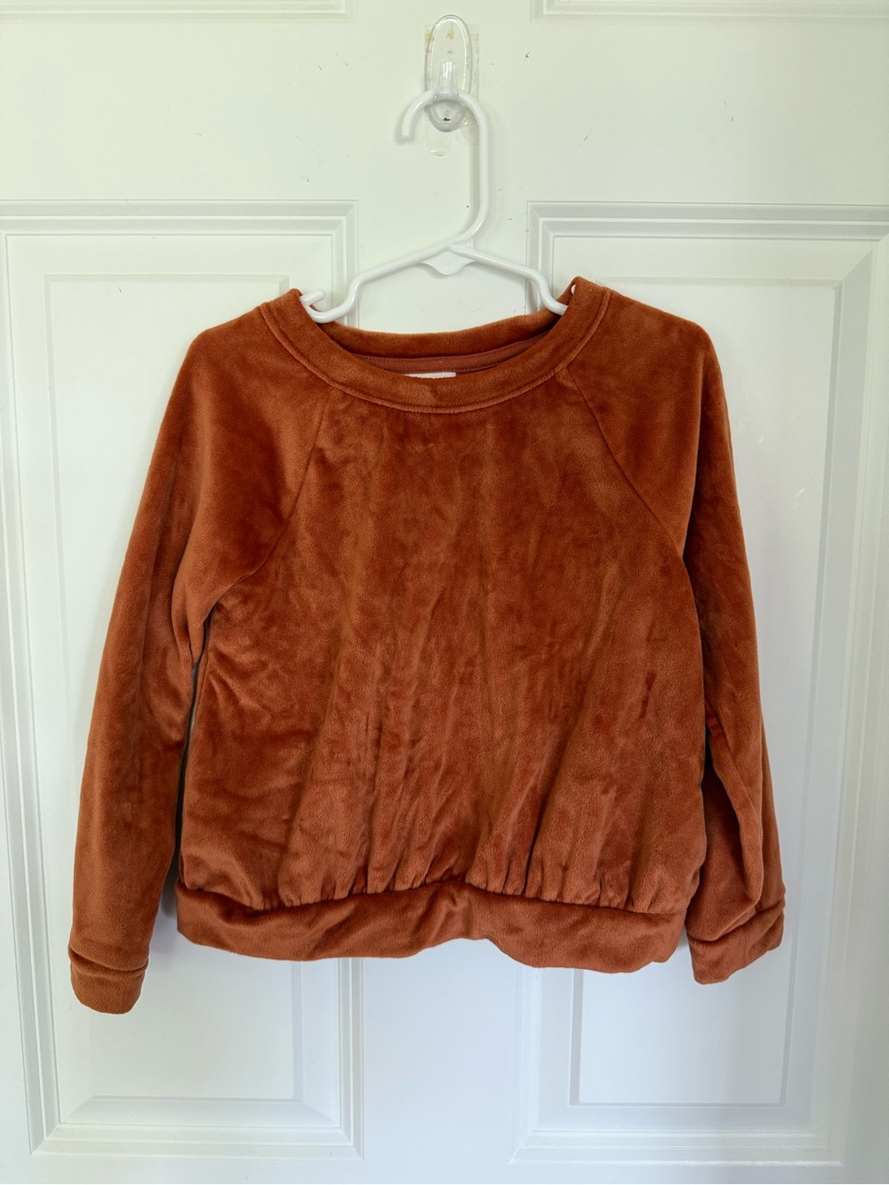 Cat & Jack Plush Crewneck Sweater in Rust Orange - Size 5t